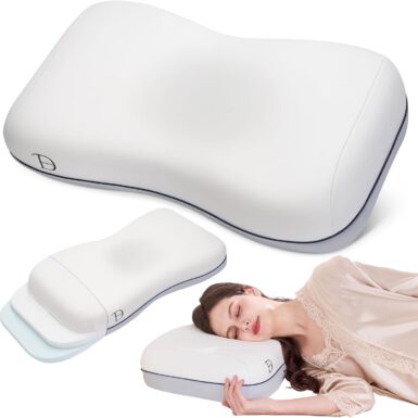 Cervical Neck Pillow for Neck & Shoulder Support, Adjustable Memory Foam Pillow with Customizable Height and Firmness, Ergonomic Pillow for Side, Back，Stomach and Combination Sleepers